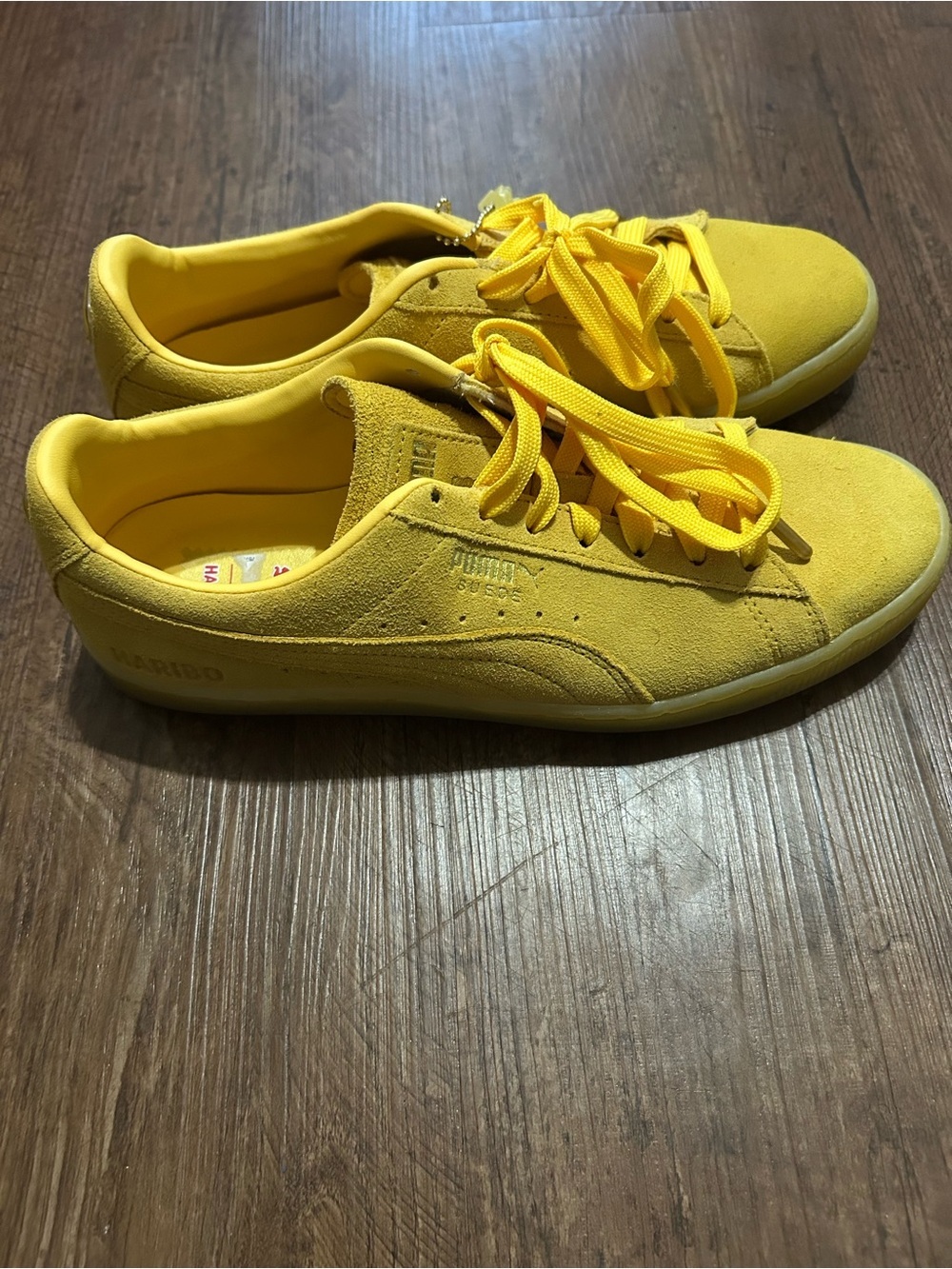 Puma‎ Yellow Suede Low-Top Sneakers